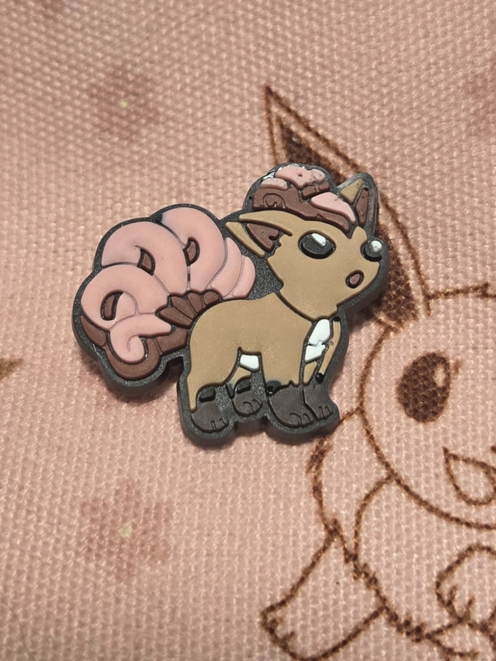 Vulpix Croc Charm Pokémon Fox Fire Cute Curled Tail Shoe Charm